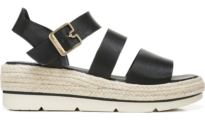 Once Twice Platform Sandal Dr Scholl's Once Twice Plataforma Sandal Pretas | YhloEB8g