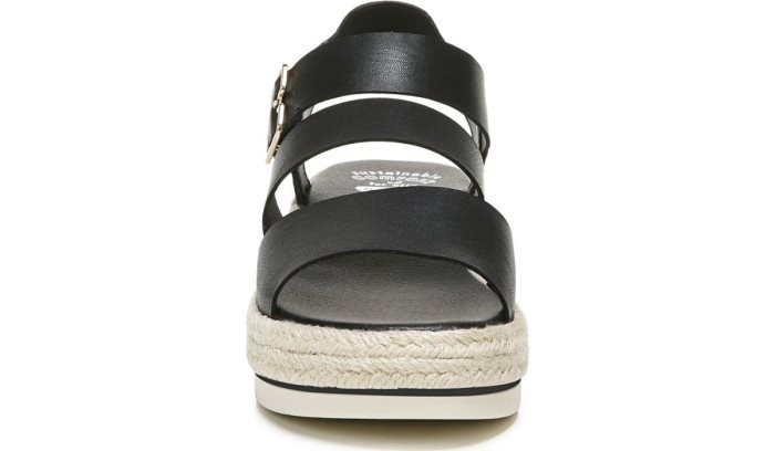 Once Twice Platform Sandal Dr Scholl's Once Twice Plataforma Sandal Pretas | YhloEB8g
